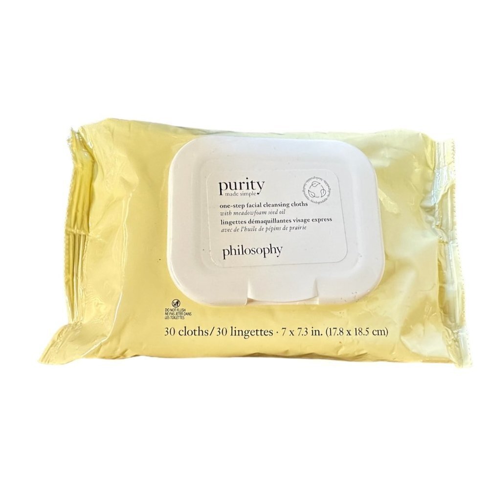 Philosophy Purity Made Simple One-Step Facial Cleansing Cloths Wipe 30 pk